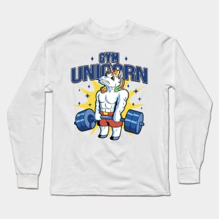 Fitness Fantasy The Mythical Gym Unicorn Long Sleeve T-Shirt